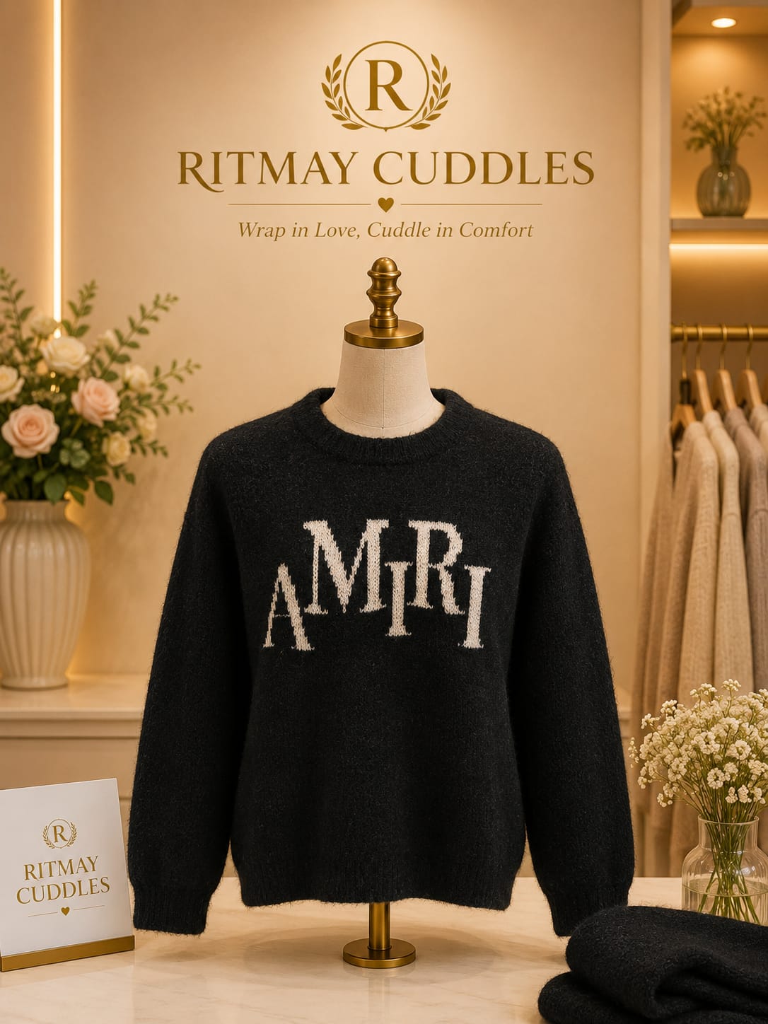 amiri round neck sweater