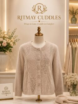 Embroidered Cardigans (Beige)