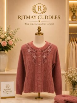 Embroidered Cardigans (Rust)