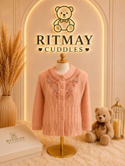 Embroidered Cardigans (Peach)